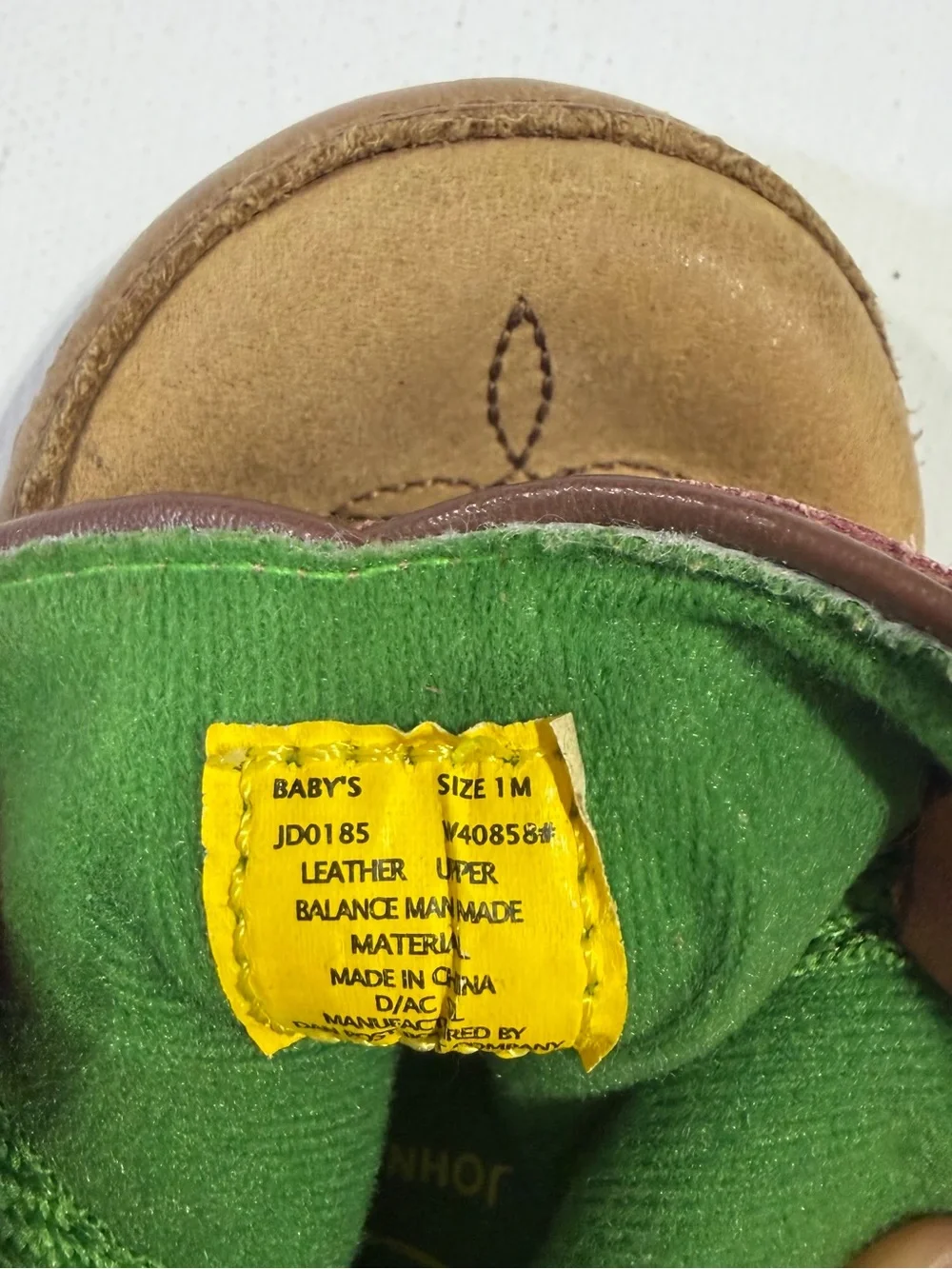 John Deere Pink & Brown Baby Cowgirl Boots